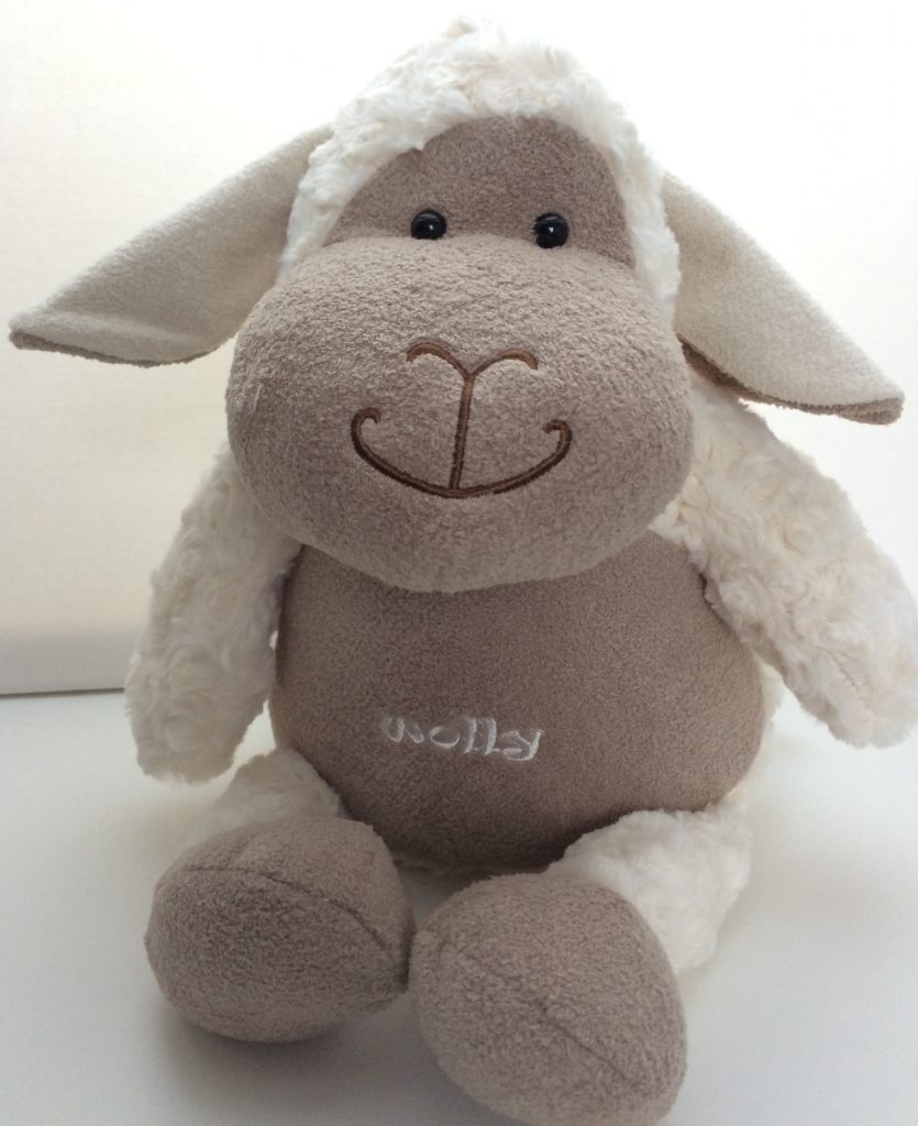 Cadeau idee, knuffel met naam, door ZijHaven3, borduurstudio Lemmer