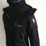 Watersport, sofshell and matching cap, personalised with name and sign, by ZijHaven3, borduurstudio Lemmer
