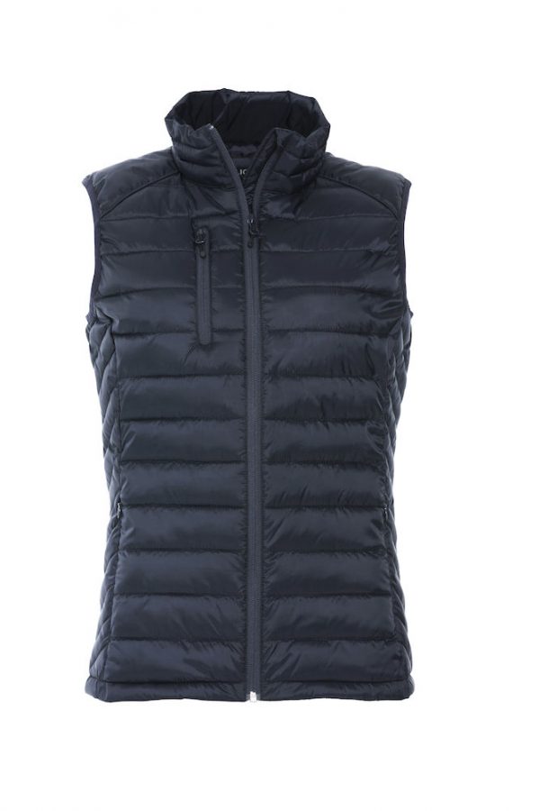 Dames bodywarmer dark navy Friese Paarden / Friesian Horses, van ZijHaven3,bordurrstudio Lemmer