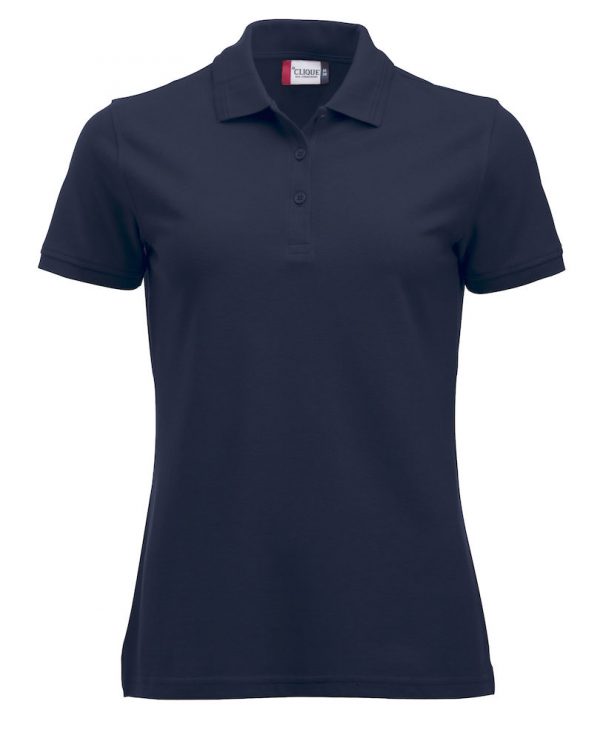 Dames polo Dark Navy Friese Paarden / Friesian Horses, van ZijHaven3,bordurrstudio Lemmer