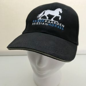 Equestrian sport, cap with logo of Friesian Horses / Friesian Horses, from ZijHaven3, borduurstudio Lemmer