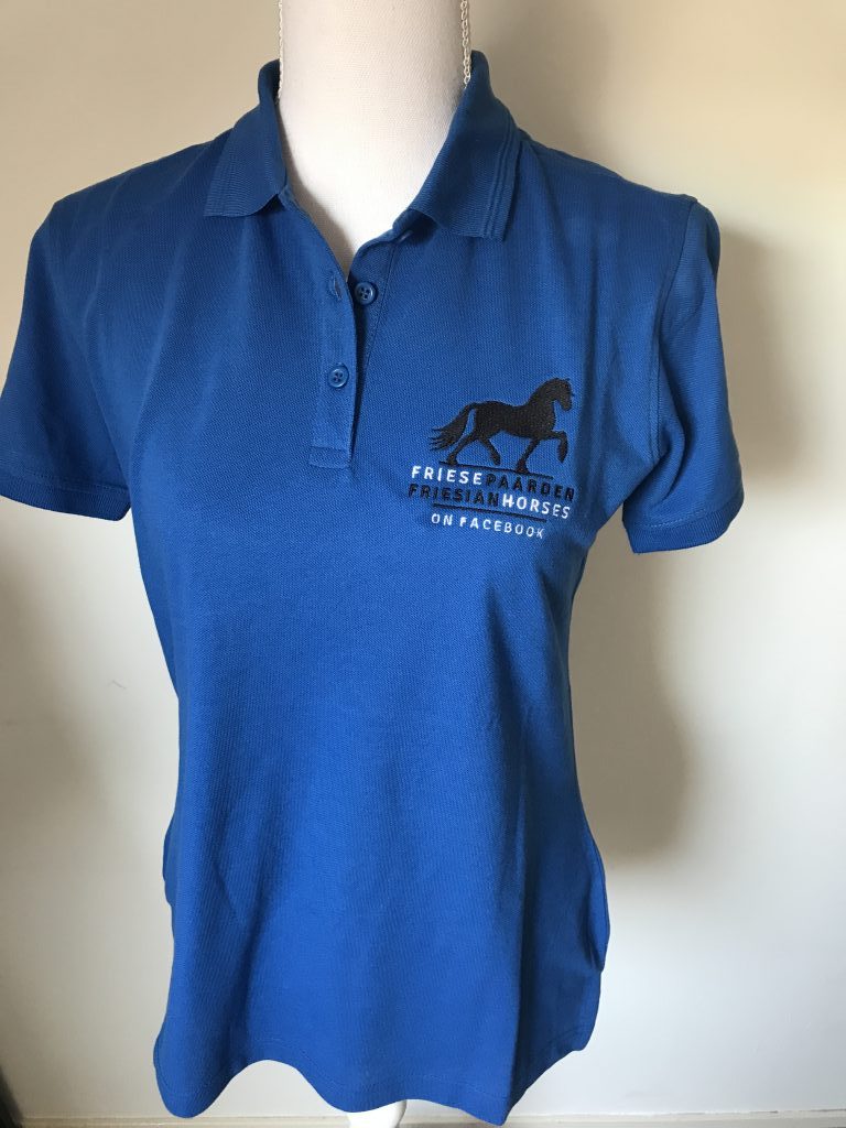 Officieel Vlogger shirt Facebook groep Friese Paarden/ Frisian Horses, door ZijHaven3, borduurstudio Lemmer