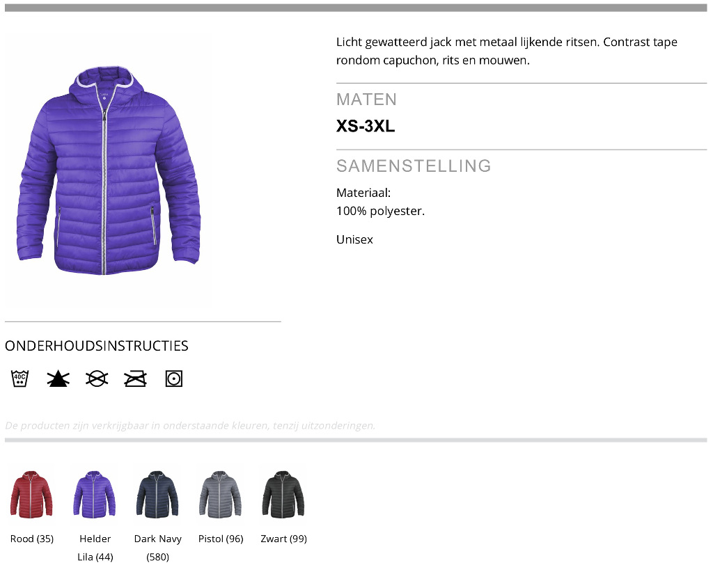 Gewatteerd dames/heren jacket met vaste capuchon Friese Paarden / Friesian Horses, van ZijHaven3,bordurrstudio Lemmer