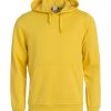 Hoody geel, met logo Friese Paarden / Fresian Horses door ZijHaven3, borduurstudio Lemmer