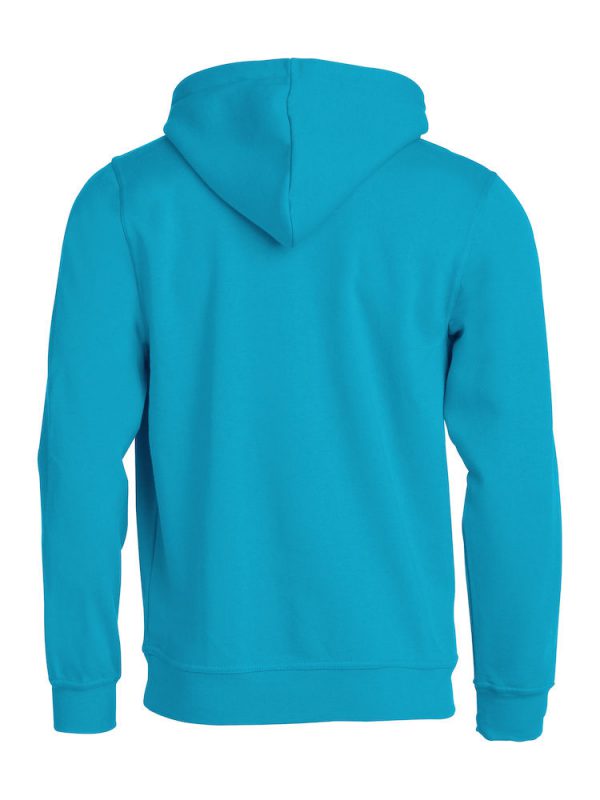 Hoody turquoise, met logo Friese Paarden / Fresian Horses door ZijHaven3, borduurstudio Lemmer