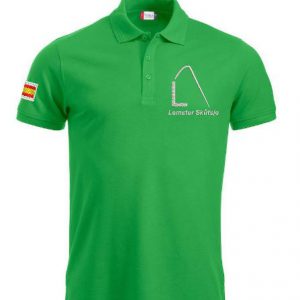 Heren polo, appel groen, met logo Lemster Skûtsje, door ZijHaven3 borduurstudio Lemmer